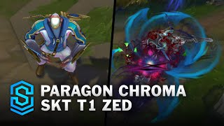 Paragon Chroma SKT T1 Zed Skin Spotlight  PreRelease  PBE Preview  League of Legends [upl. by Ennagem]