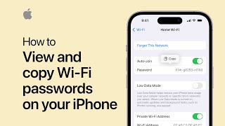 How to view and copy WiFi passwords on your iPhone  Apple Support [upl. by Koren]