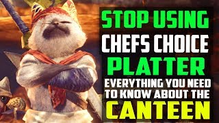 ✔️ STOP Using Chefs Choice Platter BEST CUSTOM CANTEEN PLATTERS  FOOD SKILLS Monster Hunter World [upl. by Letsou]