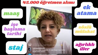 45 bin öğretmen ataması‼️ sapmalar tercih verirken dikkkat edilmesi gerekenler branş değerlendirmesi [upl. by Eilata447]