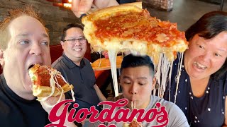 Giordanos DEEP DISH Pizza Las Vegas w Bill amp Lisa and DanVsWorld [upl. by Retepnhoj442]