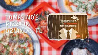 We Try Tomasinos Pizza in Orlando  New York Pizzeria on Colonial Drive [upl. by Athenian455]