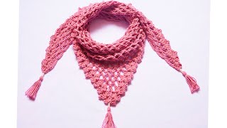 🌈Como Tejer un Chal Chalina Cuello a Crochet😍 PASO A PASO para mujer👩 [upl. by Ivetts]