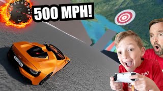 FATHER SON SPORTS CAR VIDEO GAME  Impossible Death Jump [upl. by Babita340]