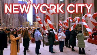 New York New Years Eve 2024 🎉🎀 Bryant Park Rockefeller Center Sixth Avenue NYC Walking tour [upl. by Guildroy758]