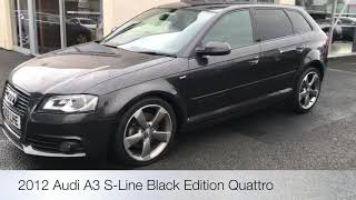 2012 Audi A3 SLine Black Edition Quattro [upl. by Noseyt]