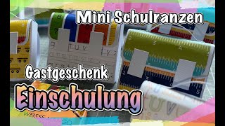 AnleitungTutorial Schulranzen Einschulung Ritter Sport Gastgeschenk Goodiebox DIY [upl. by Marvella]