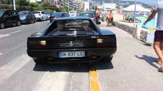 Ferrari 512 TR Testarossa sound revving in Cannes [upl. by Enimisaj]