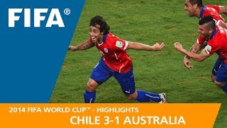 Chile v Australia  2014 FIFA World Cup  Match Highlights [upl. by Sahcnip797]