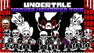 Undertale  Hacked Memories Trio  Phases 13  Battle Animation [upl. by Galitea249]