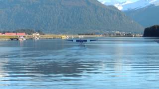 Ward Air Cessna Stationair Seaplane Landing in Juneau [upl. by Norraa526]