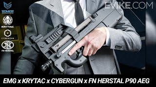 EMG x Krytac x Cybergun x FN Herstal P90 AEG Review [upl. by Aramat]