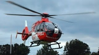 Rettungshubschrauber Christoph 49 Bad Saarow DHDRV Landung am LRZ [upl. by Gowrie219]