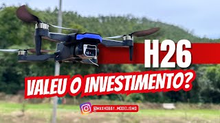 Drone H26 motor Brushless melhor investimento de 2024 [upl. by Fenella]