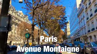 Paris city walks Avenue Montaigne Paris France 4K [upl. by Staten]