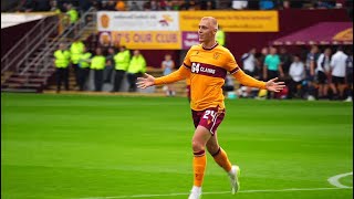 Arsenal loanee Mika Biereth makes dream debut for Motherwell [upl. by Annaynek]