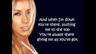 Christina Aguilera I Turn To You w lyrics on screen [upl. by Yssenhguahs]