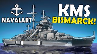 BISMARCK DESTROYS USA Warship  Naval Art Gameplay [upl. by Astri722]