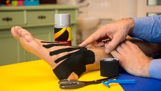 Sprunggelenk tapen ✅ Kinesio Tape am Knöchel [upl. by Ynnam]