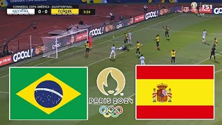 ESPAÑA vs BRASIL EN VIVO  SEMIFINAL FÚTBOL FEMENINO JUEGOS OLIMPICOS  PARÍS 2024 [upl. by Nicoline]