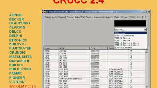 CRUCC 24  Car Radio Universal Code Calculator © 24 [upl. by Analle432]