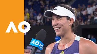 Garbine Muguruza oncourt interview 2R  Australian Open 2020 [upl. by Yaakov868]