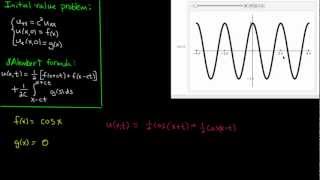 PDE 11  Wave equation dAlembert examples [upl. by Nafri]