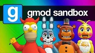 Five Nights at Freddys 2 3 and 4 with Homer Simpson Gmod Sandbox Funny Moments [upl. by Hsejar]