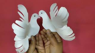 Paper Craft Pigeon Making Ideas  Craft Animals making  DIY Paper Bird Pigeon [upl. by Halpern]