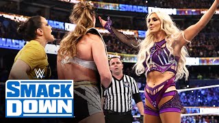 Charlotte Flair returns to win the title from Ronda Rousey SmackDown Dec 30 2022 [upl. by Kcaj]