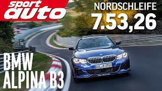 BMW Alpina B3  HOT LAP Nordschleife 75326 min  sport auto [upl. by Walli393]