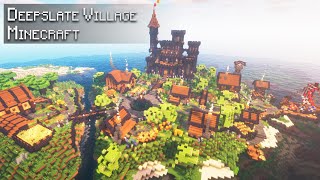 Medieval Blackstone Castle  Village  Minecraft Timelapse [upl. by Colline]