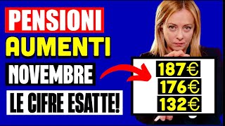 PENSIONI AUMENTI NOVEMBRE 👉 ECCO QUANTO PERCEPIRETE IN PIÙ❗️ TABELLA CON IMPORTI 📈 💶 [upl. by Dranyer]