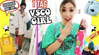 ICH werde zum VSCO GIRL für 24 STUNDEN ESSEN LEBEN SCHMINKEN  KEIN PRANK [upl. by Yorke]