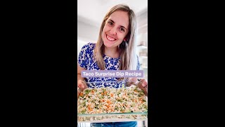 TACO SURPRISE DIP RECIPE ASMR Easy summer appetizer recipe [upl. by Niliak]