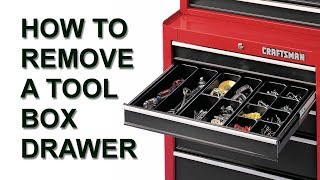 Craftsman Tool Box  Remove drawer with friction slides [upl. by Eissac670]