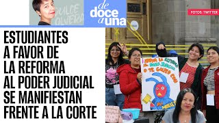 DeDoceAUna ¬ Cientos de jóvenes se manifiestan afuera de la SCJN a favor de la reforma al PJ [upl. by Bryan]