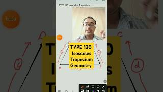 TYPE 130 Isosceles Trapezium Geometry Deepak Sharma Maths ssc ssccgl railway sscchsl [upl. by Pass806]