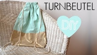 DIY Turnbeutel nähen  Rucksack einfach selber machen Anleitung für Anfänger [upl. by Wheeler407]