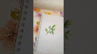 Watercolor leafs  watercolour leaves painting art shorts [upl. by Zeeba]