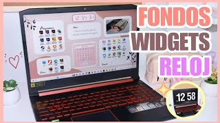 ✨ Cómo PERSONALIZAR TU PC AESTHETIC 2024 💻 Organiza tu laptop con widgets 💕 [upl. by Anerbas]