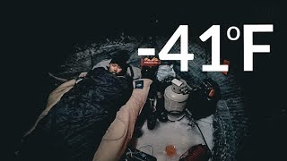 41° solo WINTER Camping in a SNOW BLIZZARD [upl. by Llyrrad714]