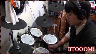 BTOOOM OP 【ナノ】「No pain No game」drum cover [upl. by Bowne]