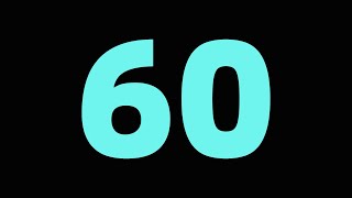 60 to 0 Countdown With Speech In English No Copyright  Cool Timer  Digital Timer  Big Numbers [upl. by Enram]