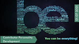 Contributor Personality Developmenet 1990001 01072021 [upl. by Natanoj]