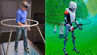 The Infinadeck Omnidirectional Treadmill  Smarter Every Day 192 VR Series [upl. by Nnov]