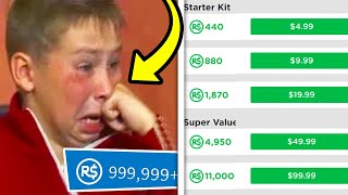 kid STEALS parents credit card to buy robux roblox [upl. by Eelaras]