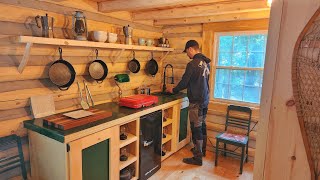 Kitchen Build amp First Supper in the Cabin  Ep108  Outsider Cabin Build [upl. by Tallia182]