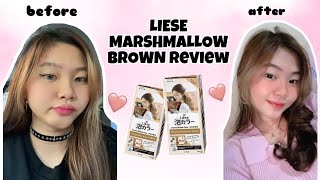 CAT RAMBUT SENDIRI  LIESE MARSHMALLOW BROWN REVIEW [upl. by Hafirahs]