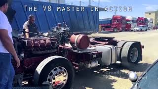 Sound test of the 18liter v8 engine of the Iveco truck [upl. by Notserc]